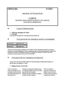 Mode d’emploi Lorus R2345MX9 Kids Montre