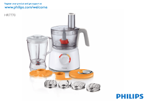 Mode d’emploi Philips HR7770 Robot de cuisine
