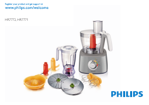 Manual Philips HR7771 Food Processor