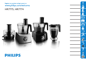 Manual Philips HR7774 Pure Essentials Food Processor