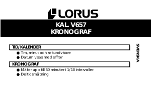 Bruksanvisning Lorus RM351GX9 Sports Armbandsur