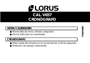 Manual de uso Lorus RM375CX9 Sports Reloj de pulsera