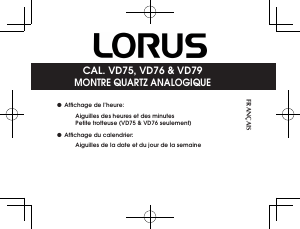 Mode d’emploi Lorus RP687CX7 Women Montre