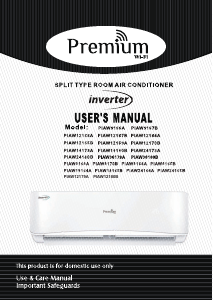 Handleiding Premium PIAW9169A/70B Airconditioner