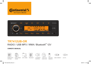Manual Continental TYR7412UB-OR Car Radio