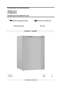 Bedienungsanleitung PKM GS63W Gefrierschrank