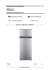 Manual PKM GK212 SI Fridge-Freezer