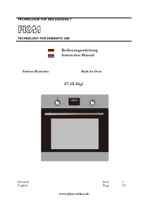 Bedienungsanleitung PKM F7-2X Digi Backofen