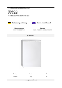 Manual PKM KS109-M Refrigerator