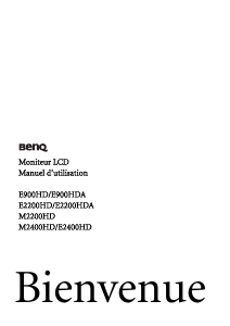 Mode d’emploi BenQ E2200HDA Moniteur LCD