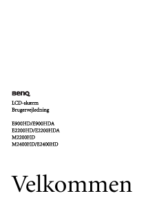Brugsanvisning BenQ E2200HDA LCD-skærm