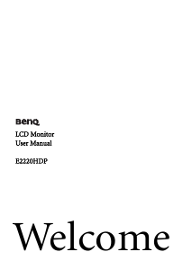 Manual BenQ E2220HDP LCD Monitor