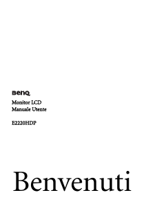 Manuale BenQ E2220HDP Monitor LCD