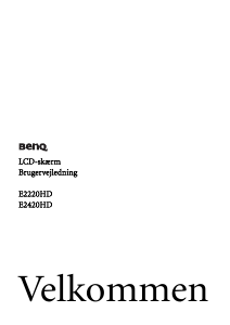 Brugsanvisning BenQ E2420HD LCD-skærm