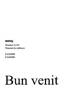 Manual BenQ E2420HD Monitor LCD