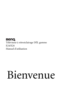 Mode d’emploi BenQ E26-5500 Moniteur LCD