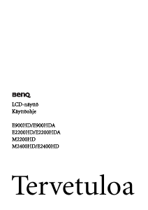 Käyttöohje BenQ E900HDA Nestekidenäyttö