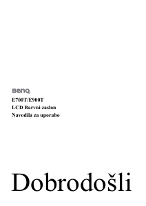 Priročnik BenQ E900T LCD-zaslon