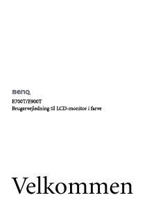 Brugsanvisning BenQ E900T LCD-skærm