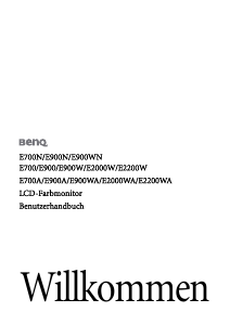 Bedienungsanleitung BenQ E900WA LCD monitor
