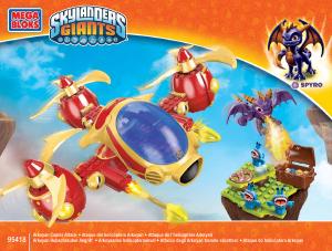 Bedienungsanleitung Mega Bloks set 95418 Skylanders Arkeyan Hubschrauber Angriff