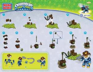 Mode d’emploi Mega Bloks set 95427 Skylanders Jet-Vac with Cowboy hat hero pack