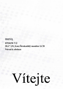 Manuál BenQ FP202W V2 LCD monitor