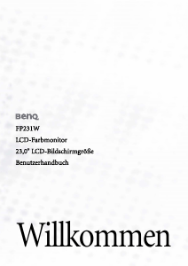 Bedienungsanleitung BenQ FP231W LCD monitor