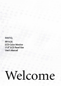 Manual BenQ FP71G X LCD Monitor