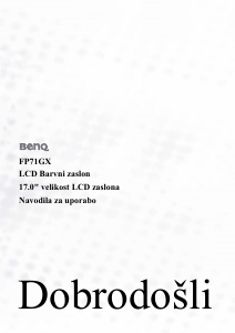 Priročnik BenQ FP71G X LCD-zaslon