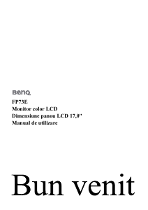 Manual BenQ FP73E Monitor LCD