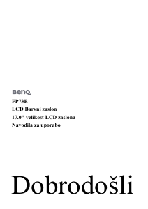 Priročnik BenQ FP73E LCD-zaslon