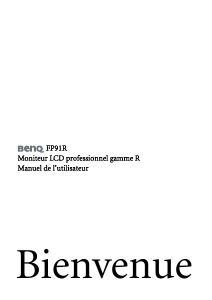 Mode d’emploi BenQ FP91R Moniteur LCD
