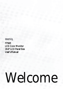 Manual BenQ FP92ES LCD Monitor
