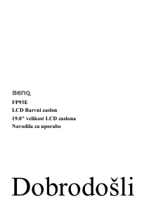 Priročnik BenQ FP93E LCD-zaslon