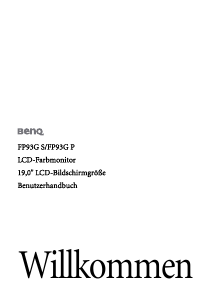 Bedienungsanleitung BenQ FP93G S LCD monitor