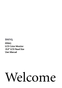 Manual BenQ FP95G LCD Monitor