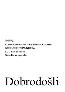Priročnik BenQ G2000WA LCD-zaslon