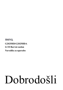 Priročnik BenQ G2025HDA LCD-zaslon