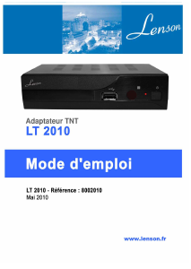 Mode d’emploi Lenson LT 2010 Récepteur numérique