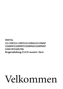 Brugsanvisning BenQ G2200WA LCD-skærm
