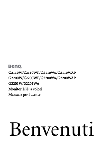 Manuale BenQ G2200WA Monitor LCD