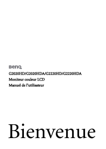 Mode d’emploi BenQ G2220HDA Moniteur LCD