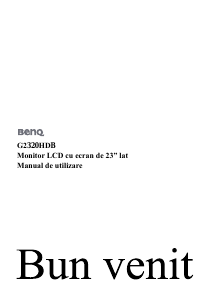 Manual BenQ G2320HDB Monitor LCD