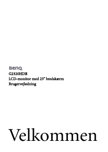 Brugsanvisning BenQ G2320HDB LCD-skærm