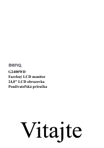 Návod BenQ G2400WD LCD monitor