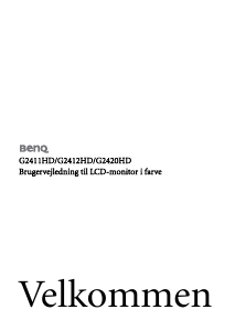 Brugsanvisning BenQ G2412HD LCD-skærm