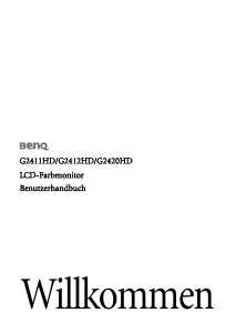 Bedienungsanleitung BenQ G2412HD LCD monitor