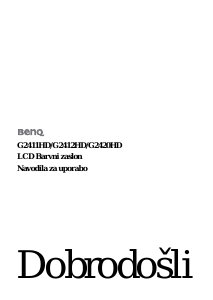 Priročnik BenQ G2412HD LCD-zaslon