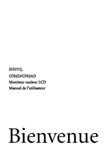Mode d’emploi BenQ G702AD Moniteur LCD